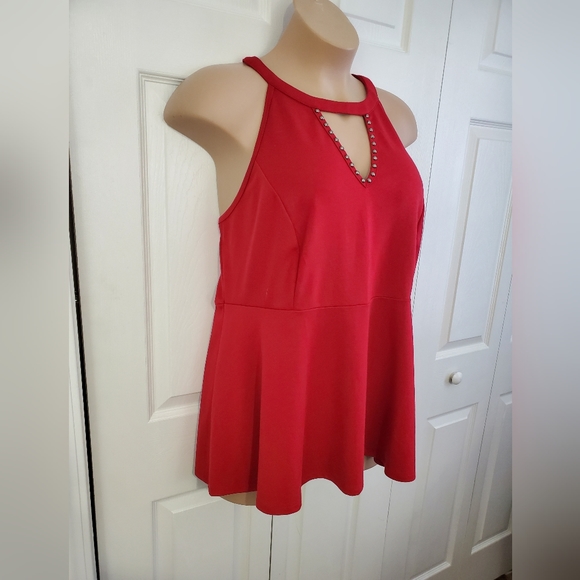 Torrid High Collar Peplum Top - Picture 2 of 12